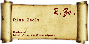 Riss Zsolt névjegykártya